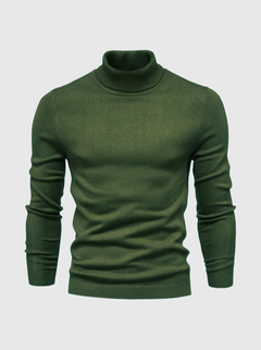 Men’s Fine-Knit Turtleneck Sweater – Soft Slim-Fit Long-Sleeve Knitwear for Smart Winter Layering