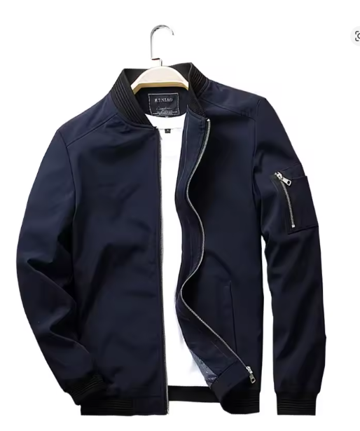 Men’s Lightweight Bomber Jacket – Casual Zip-Up Layer for Spring and Summer