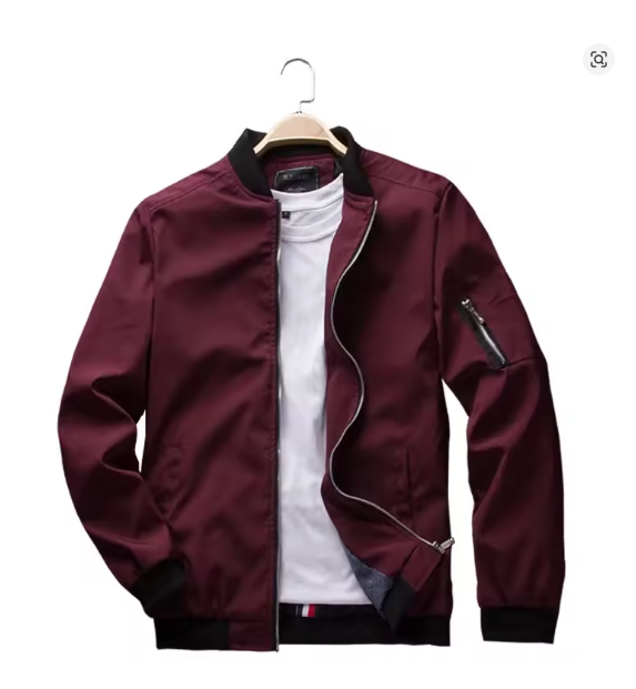 Men’s Lightweight Bomber Jacket – Casual Zip-Up Layer for Spring and Summer