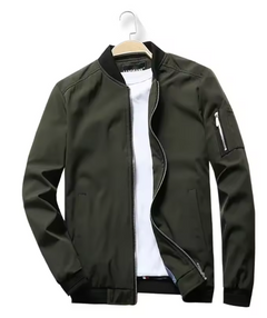 Men’s Lightweight Bomber Jacket – Casual Zip-Up Layer for Spring and Summer