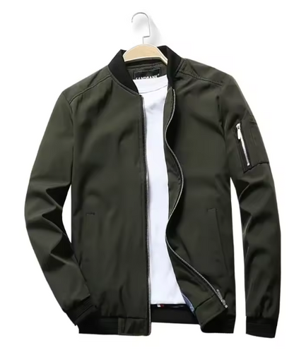 Men’s Lightweight Bomber Jacket – Casual Zip-Up Layer for Spring and Summer