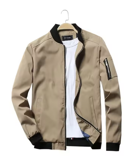 Men’s Lightweight Bomber Jacket – Casual Zip-Up Layer for Spring and Summer