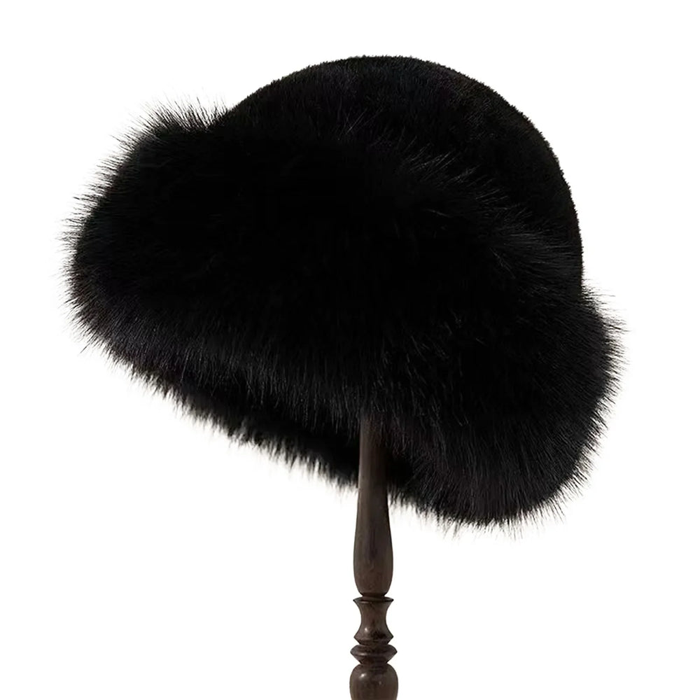 Women’s Plush Winter Hat – Thick Brimless Faux-Fur Cap with Extended Ear Coverage