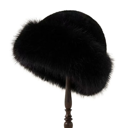 Women’s Plush Winter Hat – Thick Brimless Faux-Fur Cap with Extended Ear Coverage