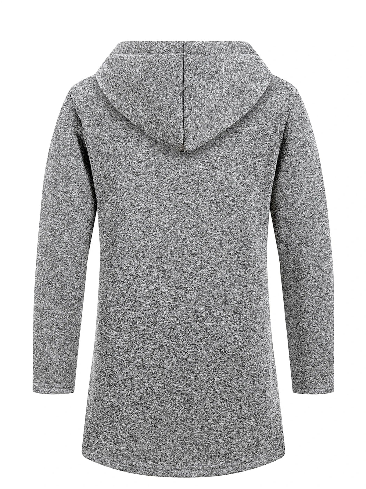 Men’s Longline Zip-Up Hoodie – Relaxed Hooded Sweatshirt Jacket for Winter Layering