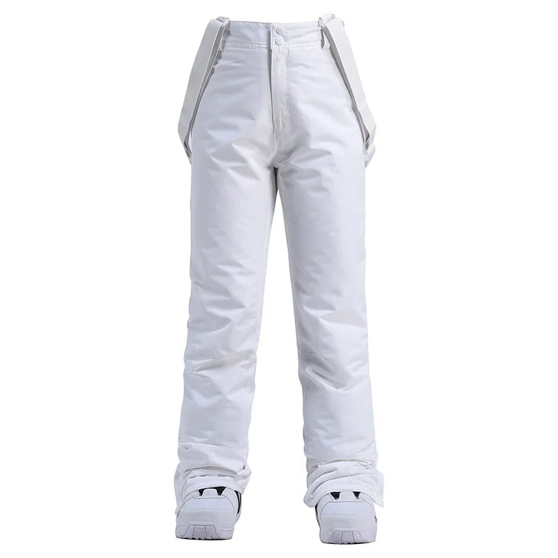 Women’s Waterproof Snowboard Trousers – Breathable Insulated Ski Pants with Adjustable Suspenders for Winter Sports