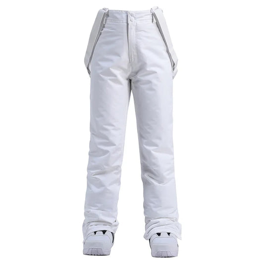 Women’s Waterproof Snowboard Trousers – Breathable Insulated Ski Pants with Adjustable Suspenders for Winter Sports