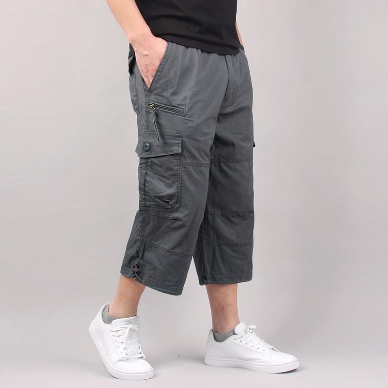 Men’s Long Cargo Shorts – Multi-Pocket Utility Style for Casual Summer Wear