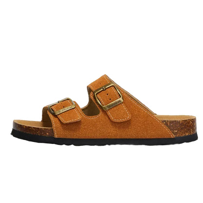 Women’s Plush-Lined Buckle Winter Slippers – Cosy Indoor Outdoor Sandals