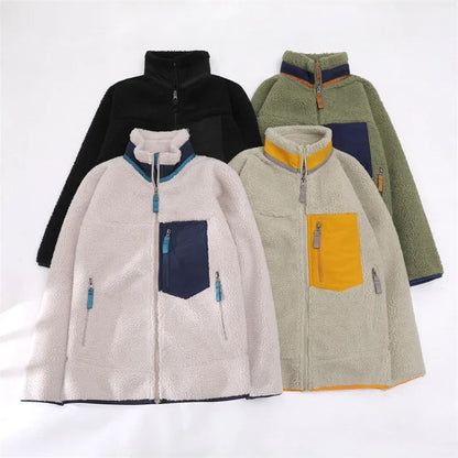Women’s Sherpa Fleece Winter Jacket – Warm Windproof Zip-Up Outdoor Coat for Everyday Cold-Weather Wear