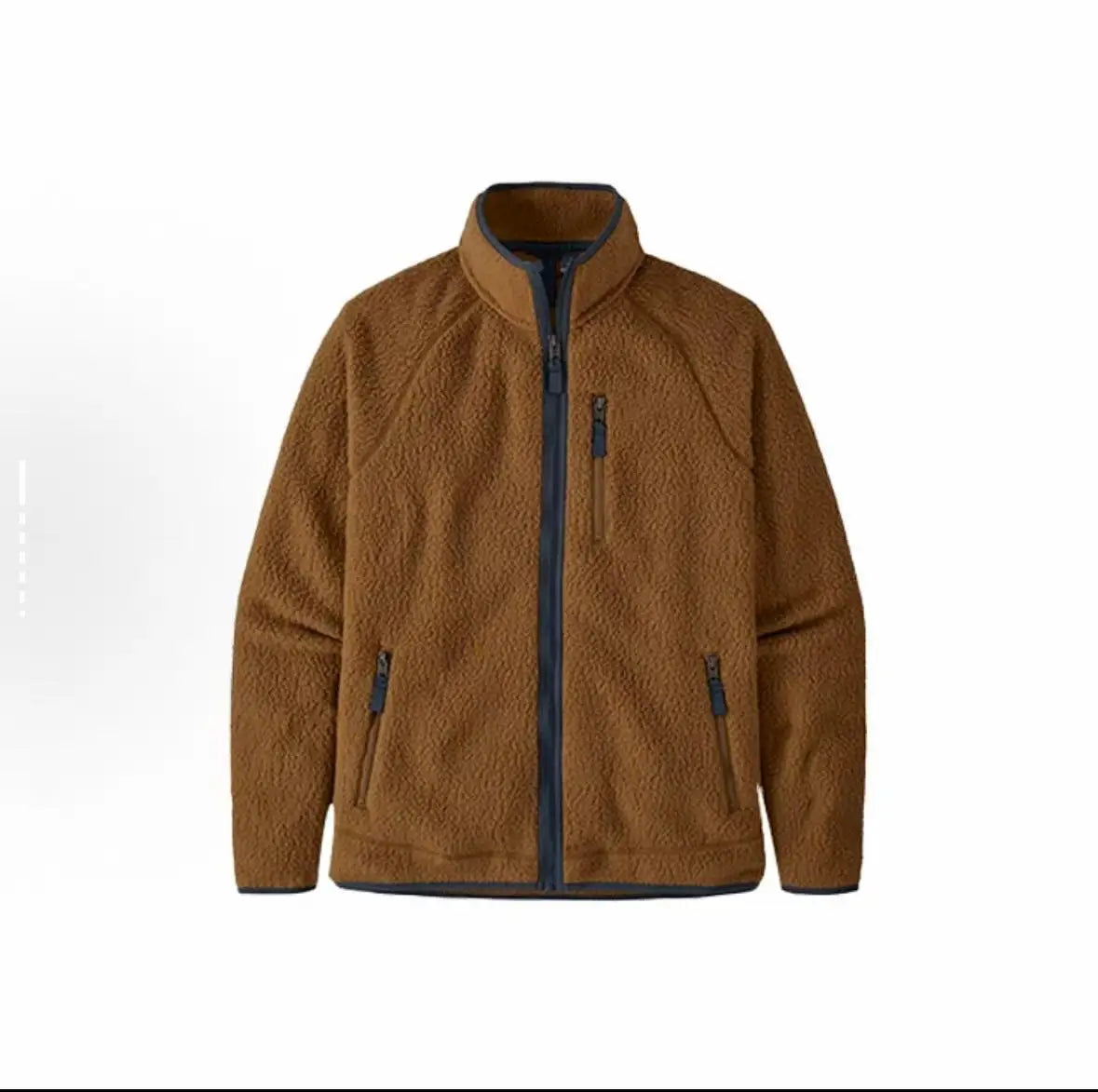 Men’s High-Neck Fleece Jacket – Full-Zip Outdoor Layer with Multiple Utility Pockets