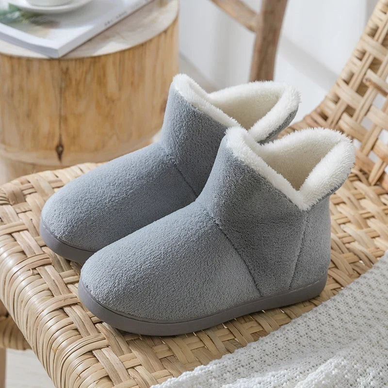 Women’s Plush-Lined Winter Boot Slippers – Warm Non-Slip Indoor House Shoes for Cosy Everyday Home Comfort