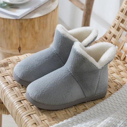 Women’s Plush-Lined Winter Boot Slippers – Warm Non-Slip Indoor House Shoes for Cosy Everyday Home Comfort