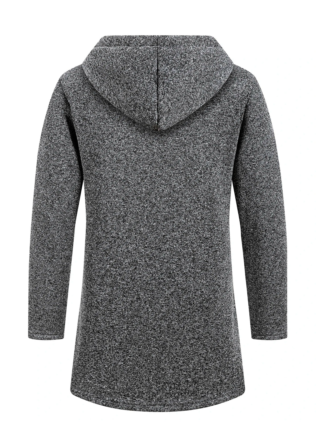 Men’s Longline Zip-Up Hoodie – Relaxed Hooded Sweatshirt Jacket for Winter Layering