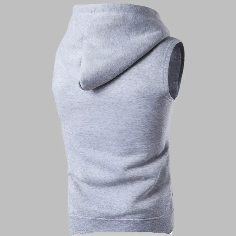 Men’s Sleeveless Zip-Up Hoodie Vest – Lightweight Layer for Casual Everyday Wear