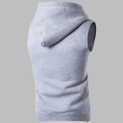 Men’s Sleeveless Zip-Up Hoodie Vest – Lightweight Layer for Casual Everyday Wear