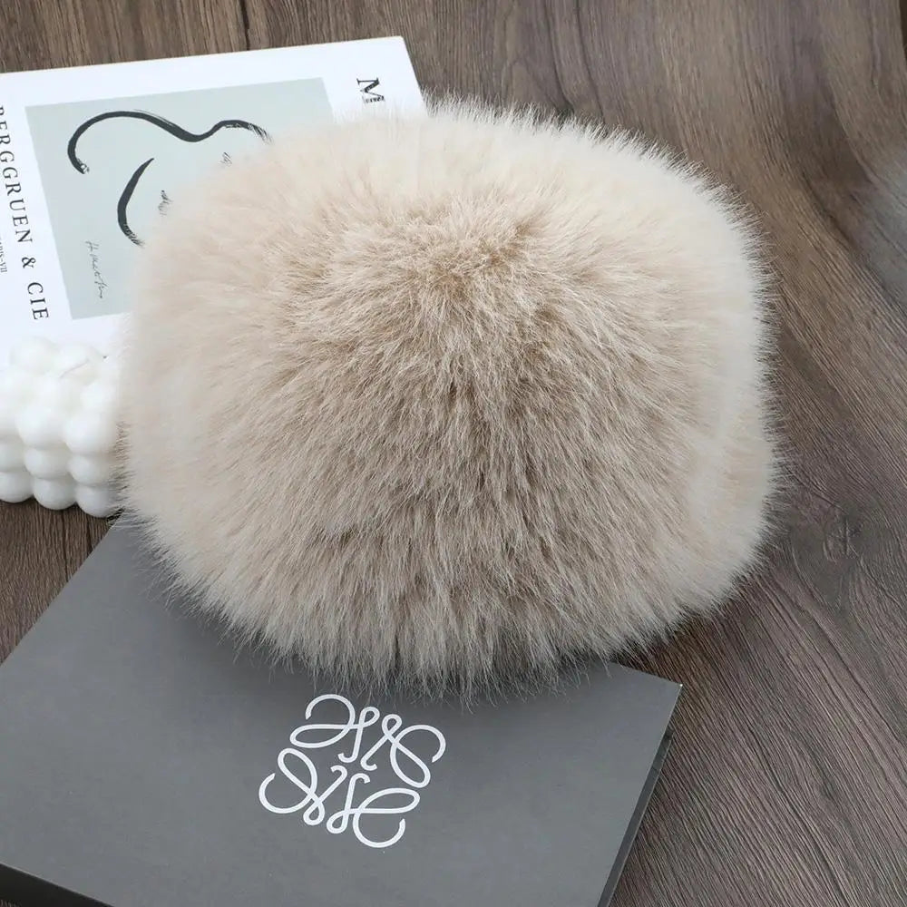 Women’s Plush Faux-Fur Winter Hat – Thermal Windproof Ear-Covering Ski Cap for Warm Cold-Weather Wear