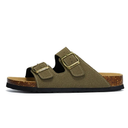 Women’s Plush-Lined Buckle Winter Slippers – Cosy Indoor Outdoor Sandals