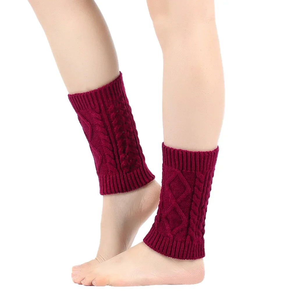Women’s Cable-Knit Winter Leg Warmers – Soft Stretch Slouch Ankle Cuffs for Boots and Cold-Weather Layering