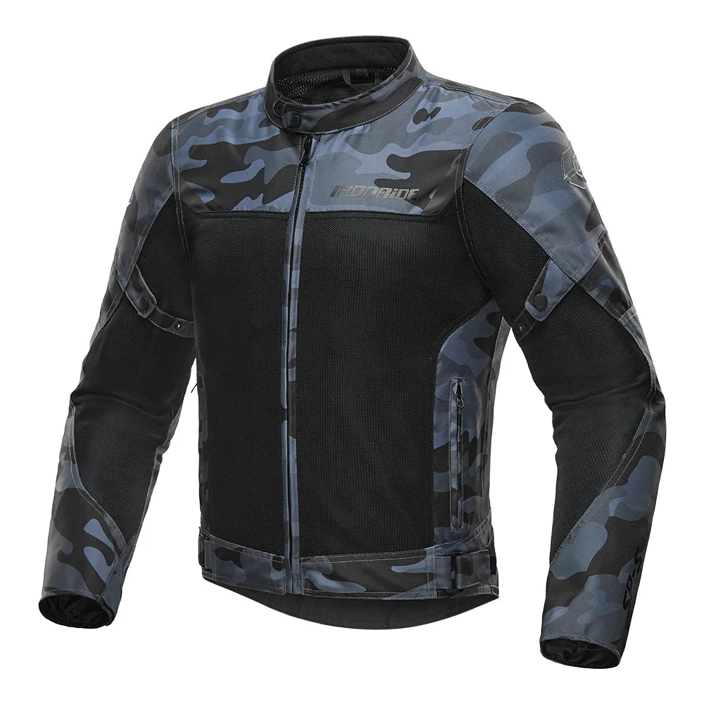 Men’s Breathable Motorcycle Jacket – Protective Zip-Up Riding Layer for Summer Touring and Everyday Road Use