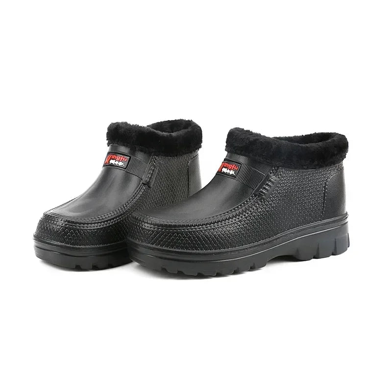 Men’s Waterproof EVA Snow Boots – Lightweight Warm-Lined Slip-On Winter Outdoor Work Boots