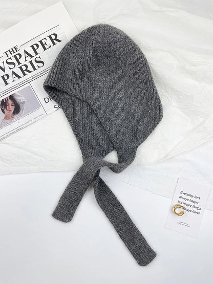Women’s Knitted Earflap Winter Hat – Soft Tie-Up Cold-Weather Beanie with Ear Protection