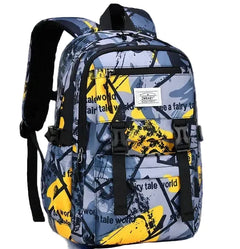 Children’s Graphic School Backpack – Lightweight Multi-Pocket Design with Buckle Straps and Spacious Storage