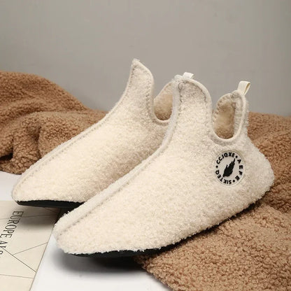 Men’s Soft Cotton-Lined Winter Slippers – Warm Non-Slip Indoor House Shoes