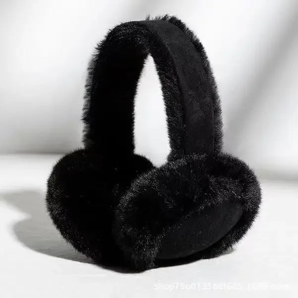 Women’s Plush Winter Earmuffs – Soft Padded Ear Warmers with Covered Headband for Cold-Weather Outdoor Wear