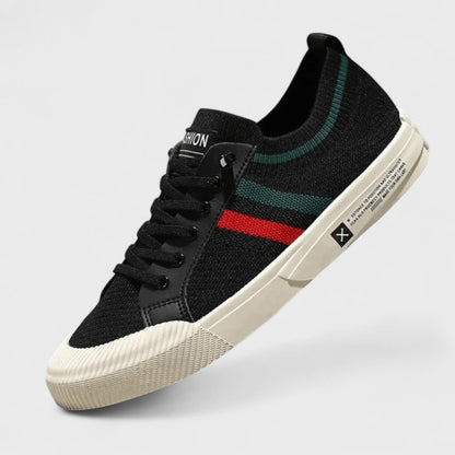 Men’s Knit Low-Top Sneakers – Breathable Lace-Up Shoes for Everyday Smart-Casual Wear