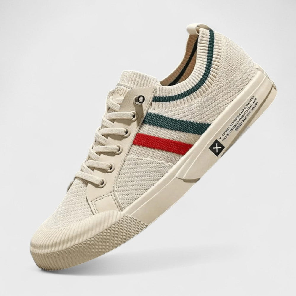 Men’s Knit Low-Top Sneakers – Breathable Lace-Up Shoes for Everyday Smart-Casual Wear