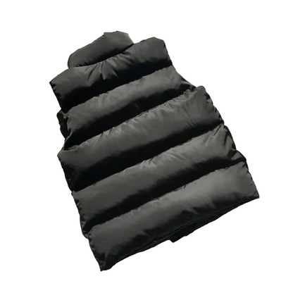 Men’s Quilted Puffer Vest – High-Collar Weather-Resistant Bodywarmer with Deep Pockets for Transitional Wear