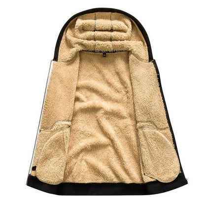 Men’s Wool-Lined Hooded Winter Jacket – Warm Zip-Up Layer for Everyday Cold-Weather Comfort