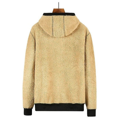 Men’s Wool-Lined Hooded Winter Jacket – Warm Zip-Up Layer for Everyday Cold-Weather Comfort