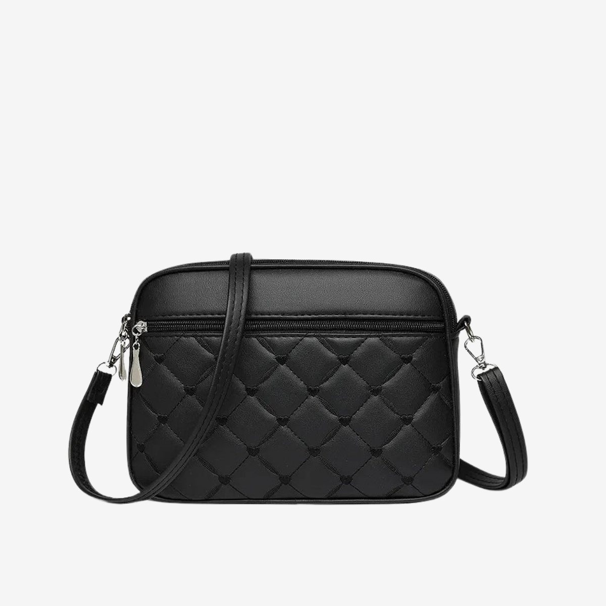 Women’s Quilted Crossbody Bag – Compact Faux Leather Style for Everyday City Wear