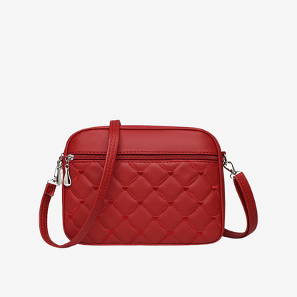 Women’s Quilted Crossbody Bag – Compact Faux Leather Style for Everyday City Wear