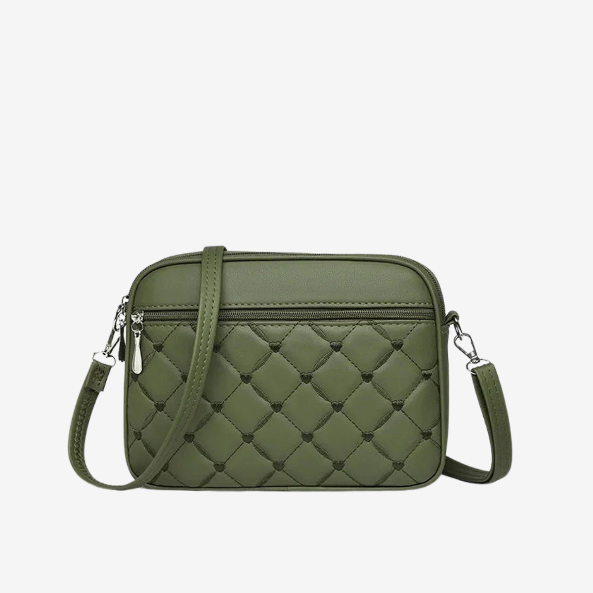 Women’s Quilted Crossbody Bag – Compact Faux Leather Style for Everyday City Wear