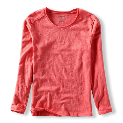 Men’s Long-Sleeve Top – Crew Neck with Fine Textured Surface