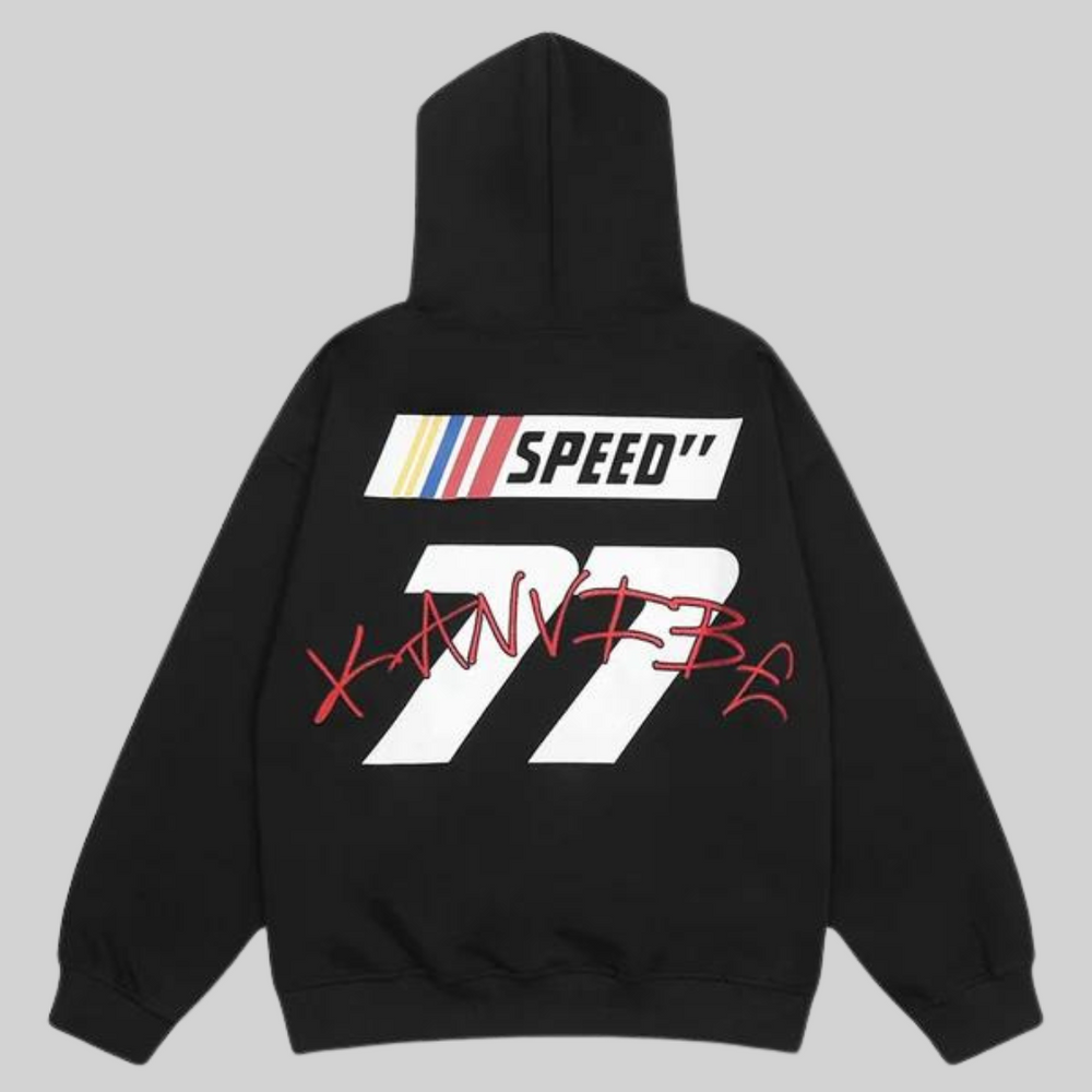 Men’s Vintage Racing Graphic Hoodie – Relaxed Streetwear Sweatshirt for Everyday Wear