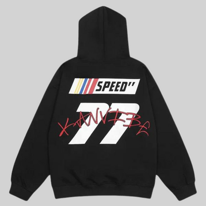 Men’s Vintage Racing Graphic Hoodie – Relaxed Streetwear Sweatshirt for Everyday Wear