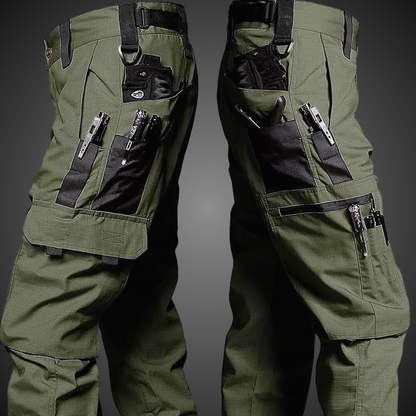 Men’s Camouflage Tactical Cargo Trousers – Multi-Pocket Ripstop Pants for Outdoor Use