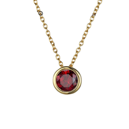 Men’s Stainless Steel Birthstone Necklace – Modern Pendant Jewellery for Personal Everyday Styling