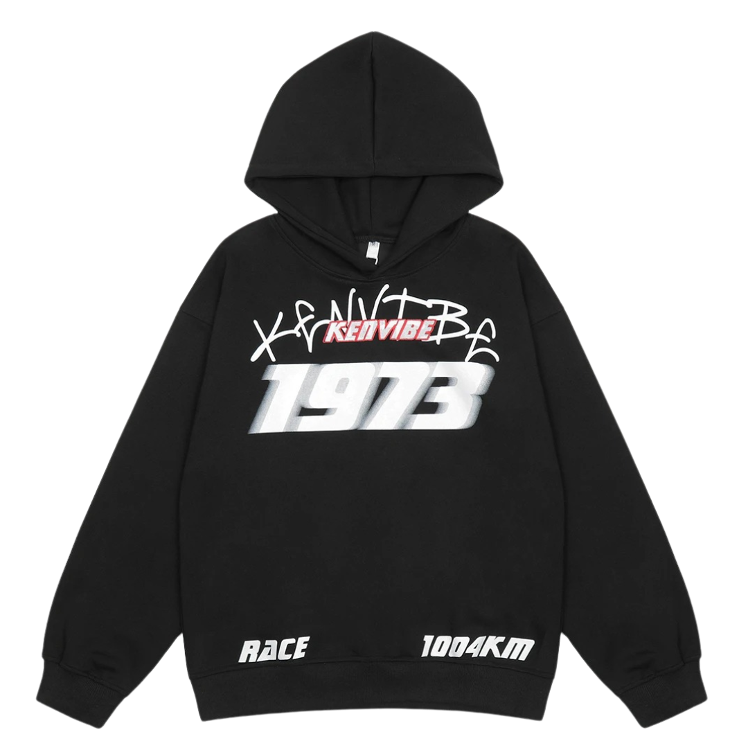 Men’s Vintage Racing Graphic Hoodie – Relaxed Streetwear Sweatshirt for Everyday Wear