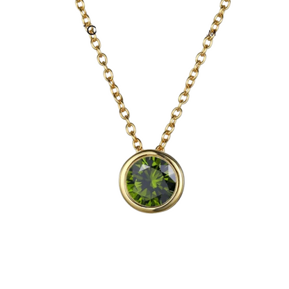 Men’s Stainless Steel Birthstone Necklace – Modern Pendant Jewellery for Personal Everyday Styling