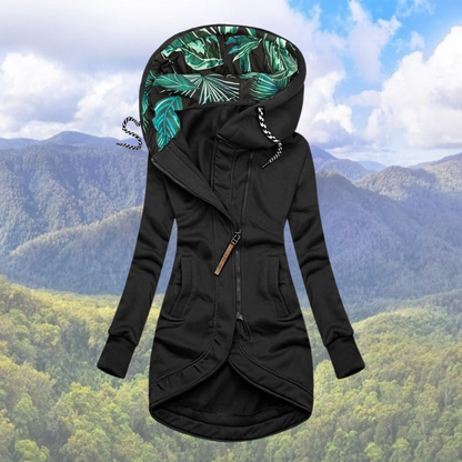 Women’s Tailored Hooded Longline Winter Parka – Drawstring Waist Layer for Everyday Cold-Weather Wear