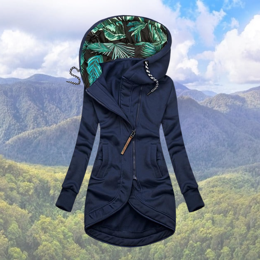 Women’s Tailored Hooded Longline Winter Parka – Drawstring Waist Layer for Everyday Cold-Weather Wear