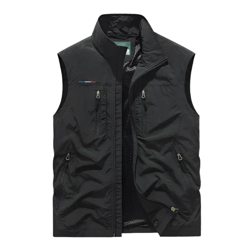 Men’s Lightweight Multi-Pocket Utility Vest – Zip Layer for Outdoor and Everyday Wear
