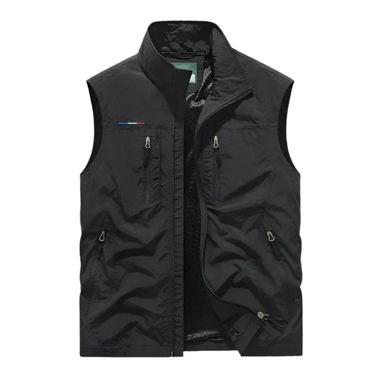 Men’s Lightweight Multi-Pocket Utility Vest – Zip Layer for Outdoor and Everyday Wear