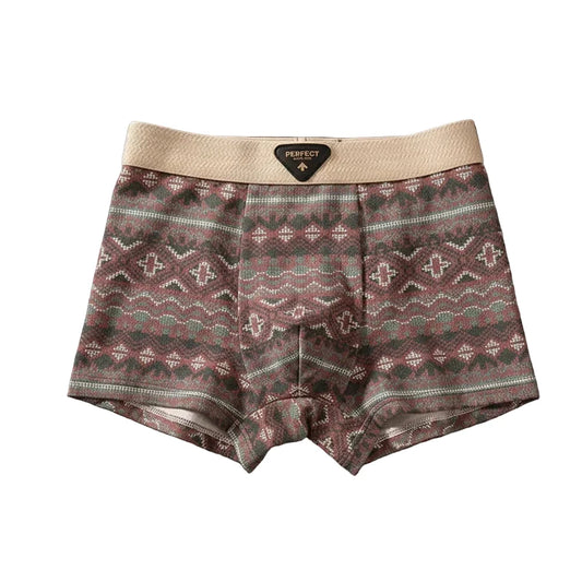 Men’s Patterned Cotton Boxer Briefs – Breathable Comfort-Fit Underwear with Supportive Contoured Pouch