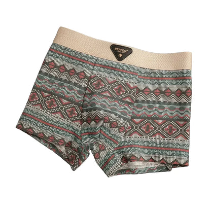 Men’s Patterned Cotton Boxer Briefs – Breathable Comfort-Fit Underwear with Supportive Contoured Pouch